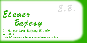 elemer bajcsy business card